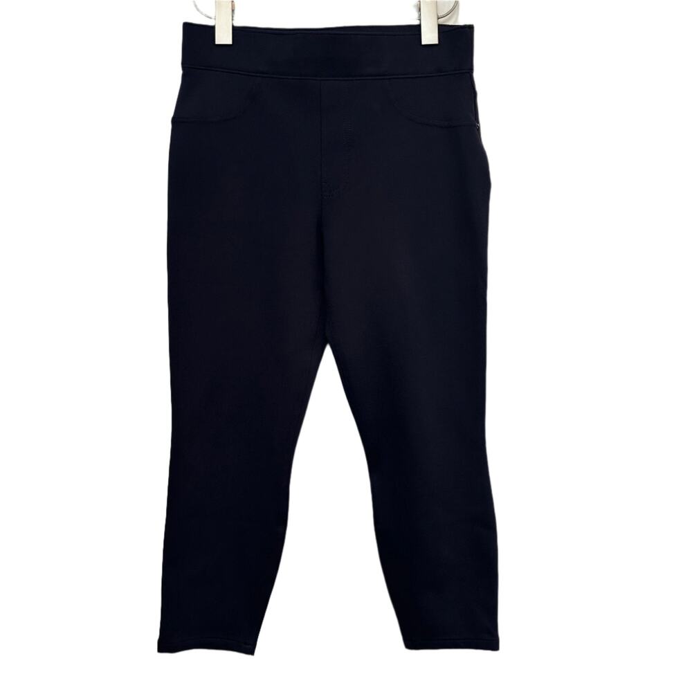 Spanx The Perfect Pant Ankle 4-Pocket Dark Navy Blue Medium High Rise Petite